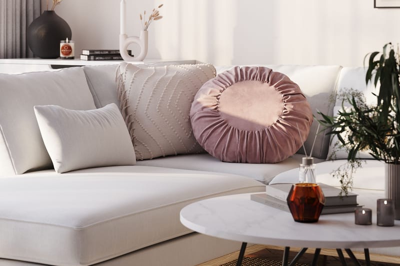 Copenhagen Compact 4-personers Venstrevendt U-formet Sofa med Divan og Chaiselong i Stof - Lysegrå - Møbler - Sofaer - U Sofa