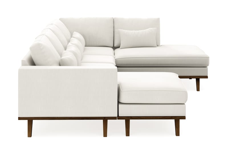 Copenhagen Compact 4-personers Højrevendt U-formet Large Sofa med Divan og Chaiselong i Stof - Lysegrå - Møbler - Sofaer - U Sofa