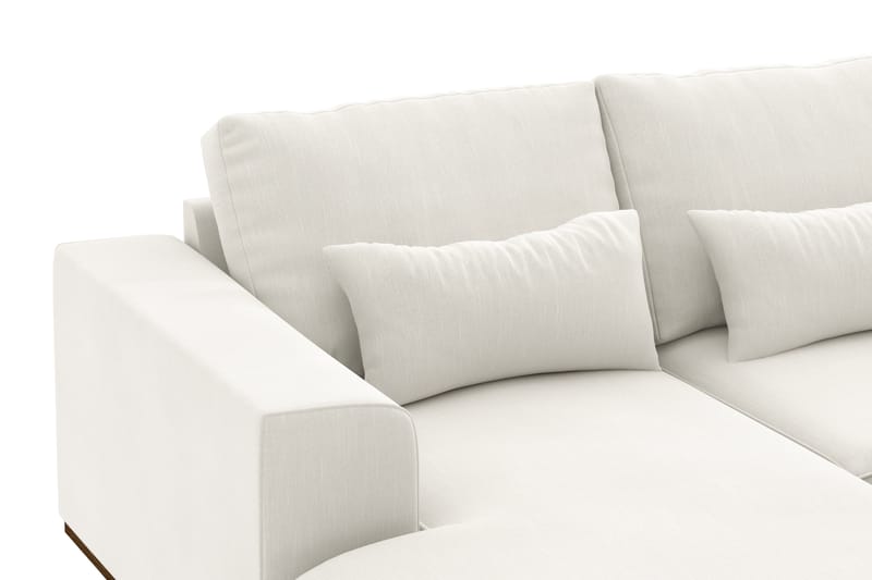 Copenhagen Compact 4-personers Højrevendt U-formet Large Sofa med Divan og Chaiselong i Stof - Lysegrå - Møbler - Sofaer - U Sofa