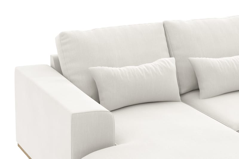 Copenhagen Compact 4-personers Højrevendt U-formet Sofa med Divan og Chaiselong i Stof - Lysegrå - Møbler - Sofaer - U Sofa