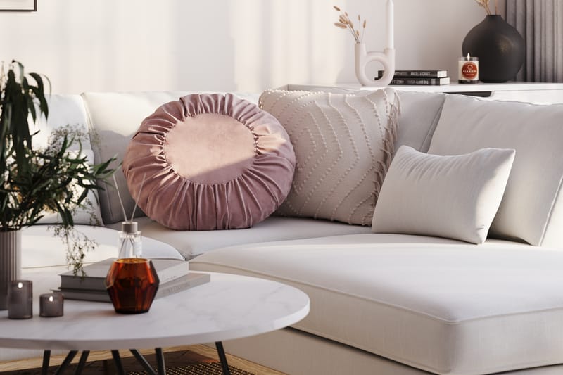 Copenhagen Compact 4-personers Højrevendt U-formet Sofa med Divan og Chaiselong i Stof - Lysegrå - Møbler - Sofaer - U Sofa