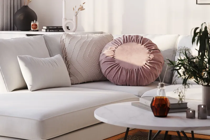 Copenhagen Compact 4-personers Højrevendt U-formet Sofa med Divan og Chaiselong i Stof - Lysegrå - Møbler - Sofaer - U Sofa