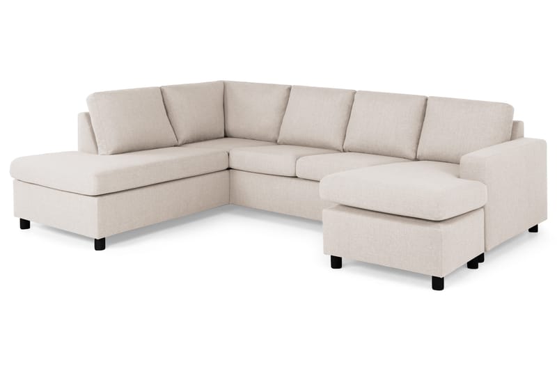 Crazy 4-personers Venstrevendt U-formet Large Sofa med Chaiselong i Stof - Beige - Møbler - Sofaer - U Sofa