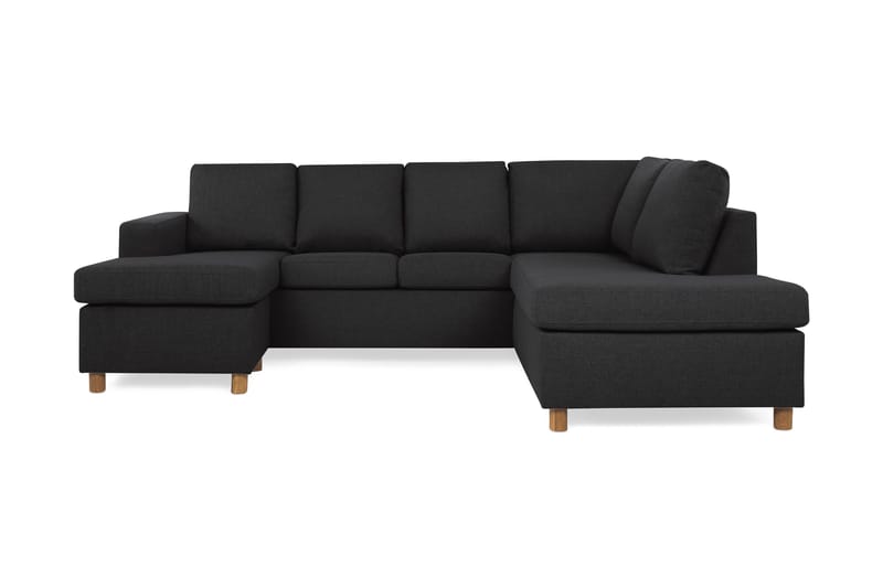 Crazy 4-personers Højrevendt U-formet Large Sofa med Chaiselong i Stof - Antracit - Møbler - Sofaer - U Sofa