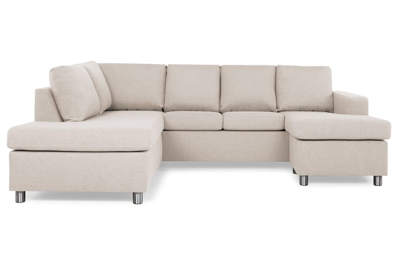 Crazy 4-personers Venstrevendt U-formet Large Sofa med Chaiselong i Stof - Beige - Møbler - Sofaer - U Sofa