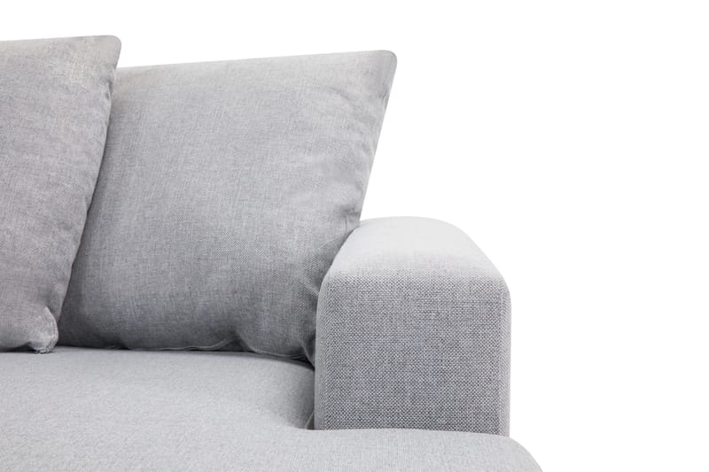 Crazy 4-personers Venstrevendt U-formet Small Sofa med Divan og Chaiselong i Stof inkl. Kuvertpuder - Grå - Møbler - Sofaer - U Sofa