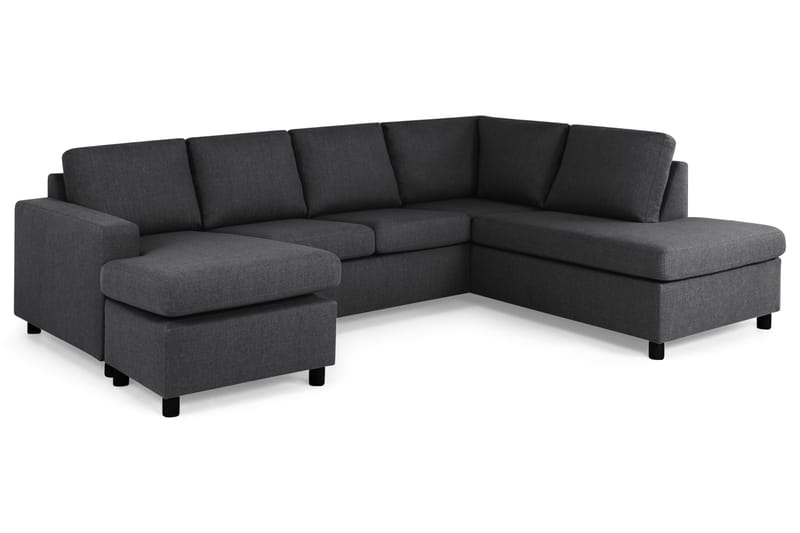 Crazy 4-personers Højrevendt U-formet Large Sofa med Chaiselong i Stof - Mørkegrå - Møbler - Sofaer - U Sofa