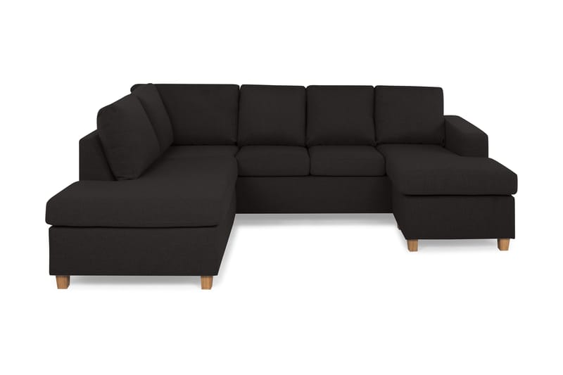 Crazy 4-personers Venstrevendt U-formet Large Sofa med Chaiselong i Stof - Antracit - Møbler - Sofaer - U Sofa