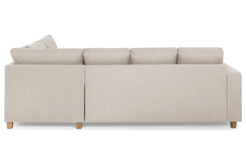 Crazy 4-personers Højrevendt U-formet Small Sofa med Chaiselong i Stof - Beige - Møbler - Sofaer - U Sofa