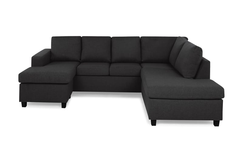 Crazy 4-personers Højrevendt U-formet Large Sofa med Chaiselong i Stof - Antracit - Møbler - Sofaer - U Sofa