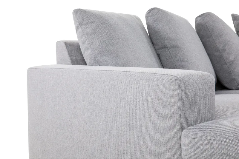 Crazy 4-personers Højrevendt U-formet Large Sofa med Divan og Chaiselong i Stof inkl. Kuvertpuder - Grå - Møbler - Sofaer - U Sofa