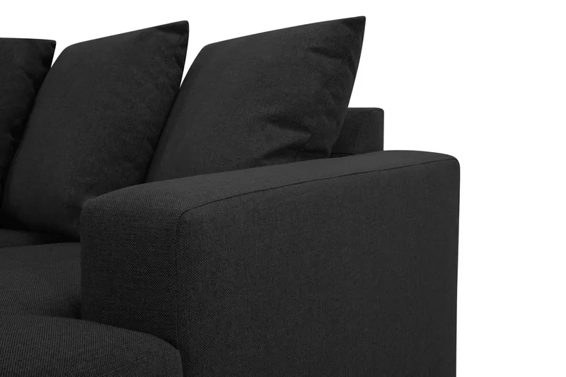 Crazy 4-personers Venstrevendt U-formet Small Sofa med Divan og Chaiselong i Stof inkl. Kuvertpuder - Antracit - Møbler - Sofaer - U Sofa