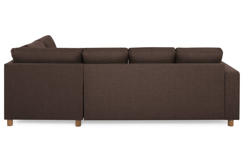 Crazy 4-personers Højrevendt U-formet Small Sofa med Chaiselong i Stof - Brun - Møbler - Sofaer - U Sofa