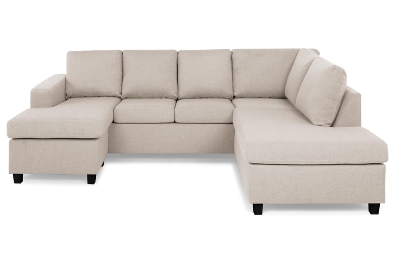 Crazy 4-personers Højrevendt U-formet Small Sofa med Chaiselong i Stof - Beige - Møbler - Sofaer - U Sofa