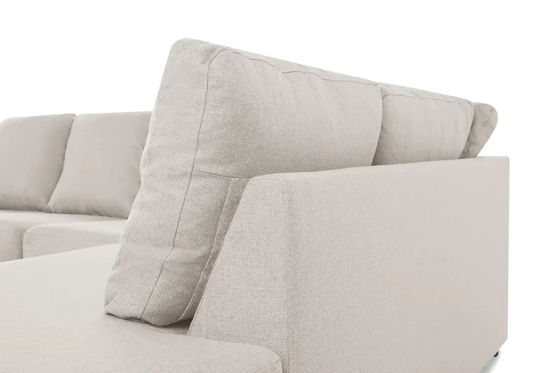 Crazy 4-personers Højrevendt U-formet Small Sofa med Chaiselong i Stof - Beige - Møbler - Sofaer - U Sofa