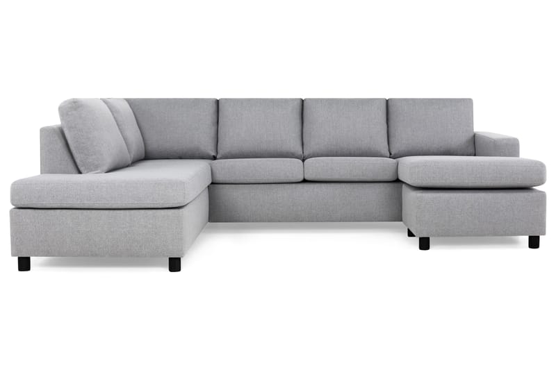 Crazy 4-personers Venstrevendt U-formet Large Sofa med Chaiselong i Stof - Grå - Møbler - Sofaer - U Sofa