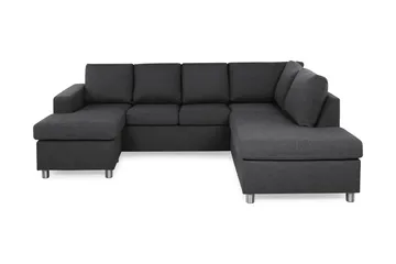 Crazy 4-personers Højrevendt U-formet Small Sofa med Chaiselong i Stof