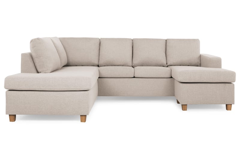 Crazy 4-personers Venstrevendt U-formet Large Sofa med Chaiselong i Stof - Beige - Møbler - Sofaer - U Sofa