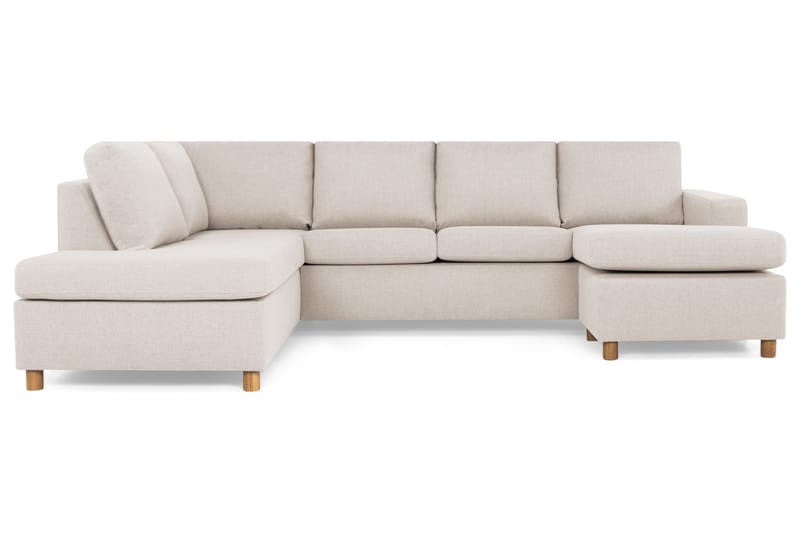 Crazy 4-personers Venstrevendt U-formet Large Sofa med Chaiselong i Stof - Beige - Møbler - Sofaer - U Sofa