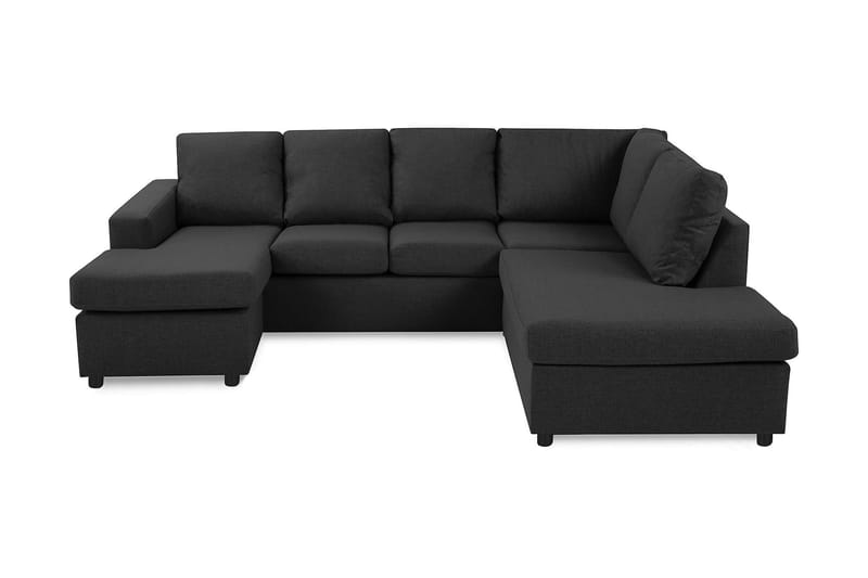 Crazy 4-personers Højrevendt U-formet Large Sofa med Chaiselong i Stof - Antracit - Møbler - Sofaer - U Sofa