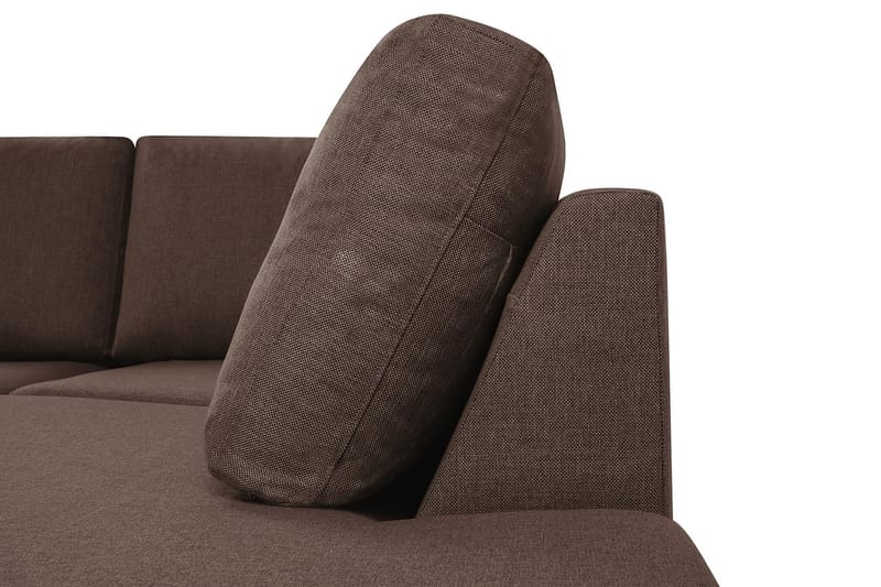 Crazy 4-personers Højrevendt U-formet Small Sofa med Chaiselong i Stof - Brun - Møbler - Sofaer - U Sofa