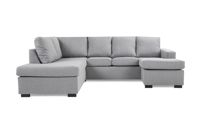 Crazy 4-personers Venstrevendt U-formet Large Sofa med Chaiselong i Stof - Grå - Møbler - Sofaer - U Sofa