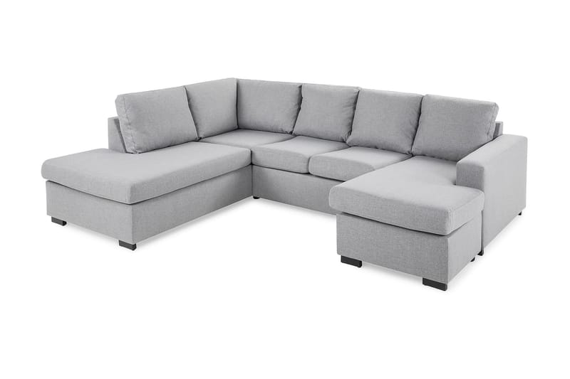 Crazy 4-personers Venstrevendt U-formet Large Sofa med Chaiselong i Stof - Grå - Møbler - Sofaer - U Sofa