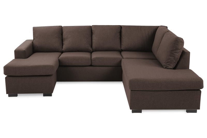Crazy 4-personers Højrevendt U-formet Small Sofa med Chaiselong i Stof - Brun - Møbler - Sofaer - U Sofa