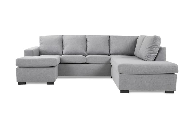 Crazy 4-personers Højrevendt U-formet Large Sofa med Chaiselong i Stof - Grå - Møbler - Sofaer - U Sofa