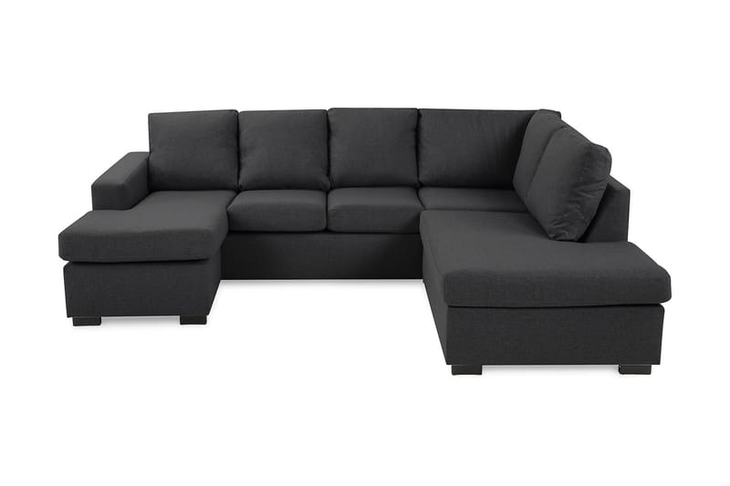 Crazy 4-personers Højrevendt U-formet Small Sofa med Chaiselong i Stof - Mørkegrå - Møbler - Sofaer - U Sofa