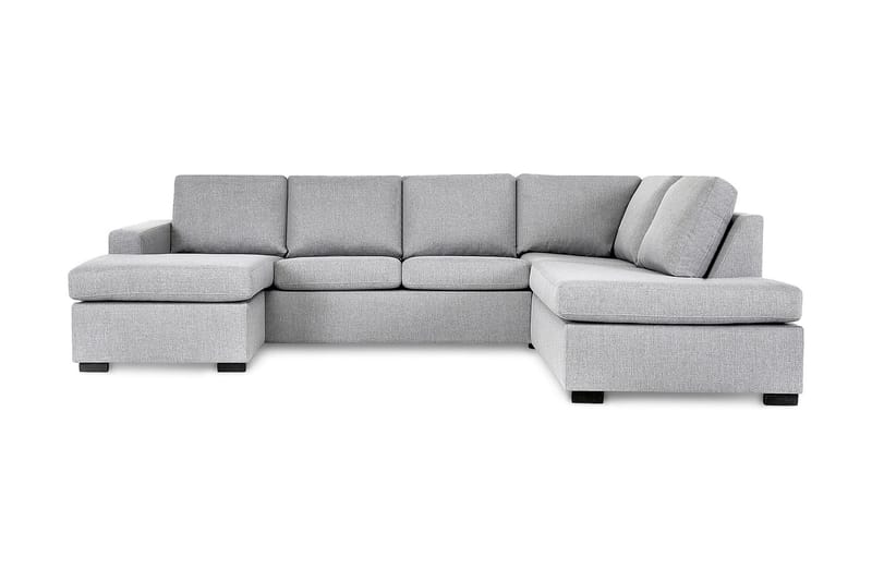 Crazy 4-personers Højrevendt U-formet Large Sofa med Chaiselong i Stof - Grå - Møbler - Sofaer - U Sofa