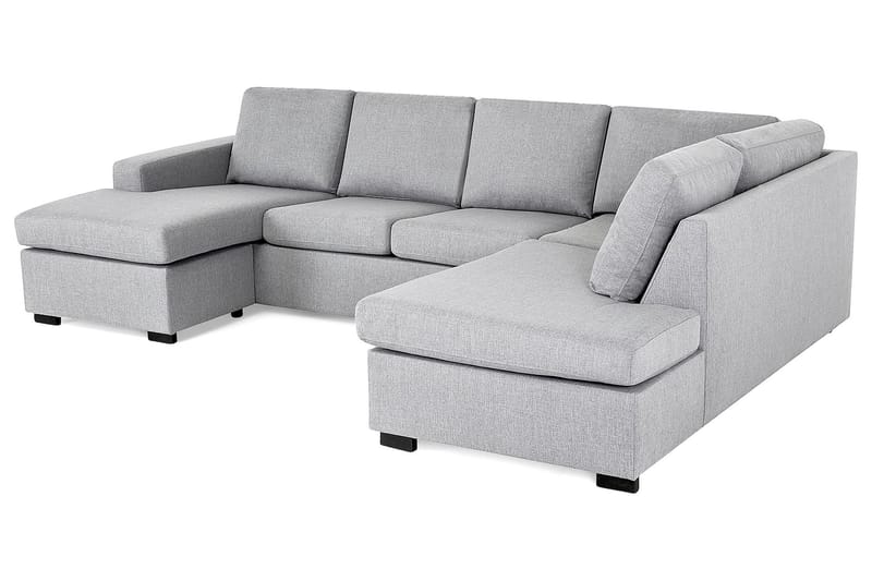 Crazy 4-personers Højrevendt U-formet Large Sofa med Chaiselong i Stof - Grå - Møbler - Sofaer - U Sofa