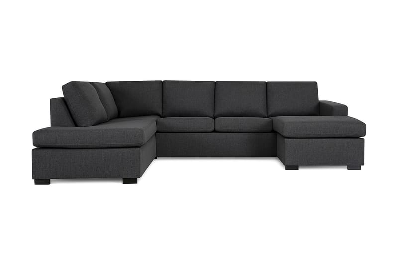 Crazy 4-personers Venstrevendt U-formet Large Sofa med Chaiselong i Stof - Mørkegrå - Møbler - Sofaer - U Sofa