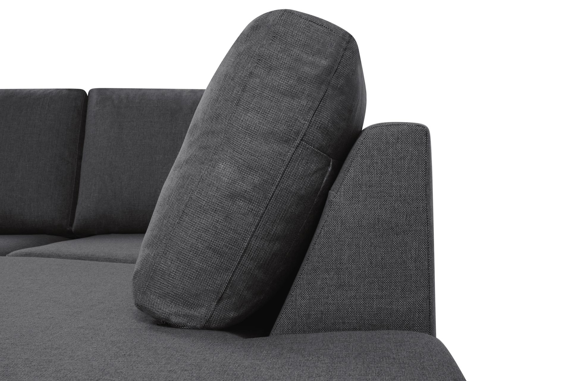 Crazy 4-personers Højrevendt U-formet Large Sofa med Chaiselong i Stof - Mørkegrå - Møbler - Sofaer - U Sofa