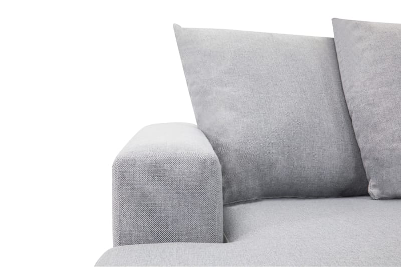Crazy 4-personers Højrevendt U-formet Small Sofa med Divan og Chaiselong i Stof inkl. Kuvertpuder - Grå - Møbler - Sofaer - U Sofa
