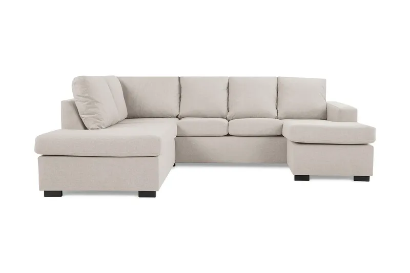 Crazy 4-personers Venstrevendt U-formet Large Sofa med Chaiselong i Stof - Beige - Møbler - Sofaer - U Sofa