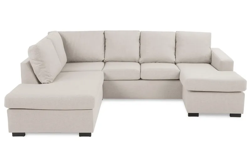 Crazy 4-personers Venstrevendt U-formet Large Sofa med Chaiselong i Stof - Beige - Møbler - Sofaer - U Sofa