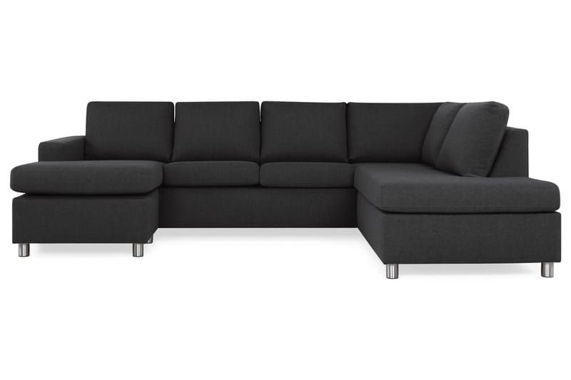 Crazy 4-personers Højrevendt U-formet Large Sofa med Chaiselong i Stof - Antracit - Møbler - Sofaer - U Sofa