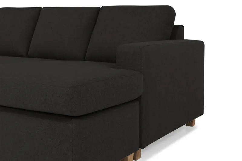 Crazy 4-personers Venstrevendt U-formet Large Sofa med Chaiselong i Stof - Antracit - Møbler - Sofaer - U Sofa