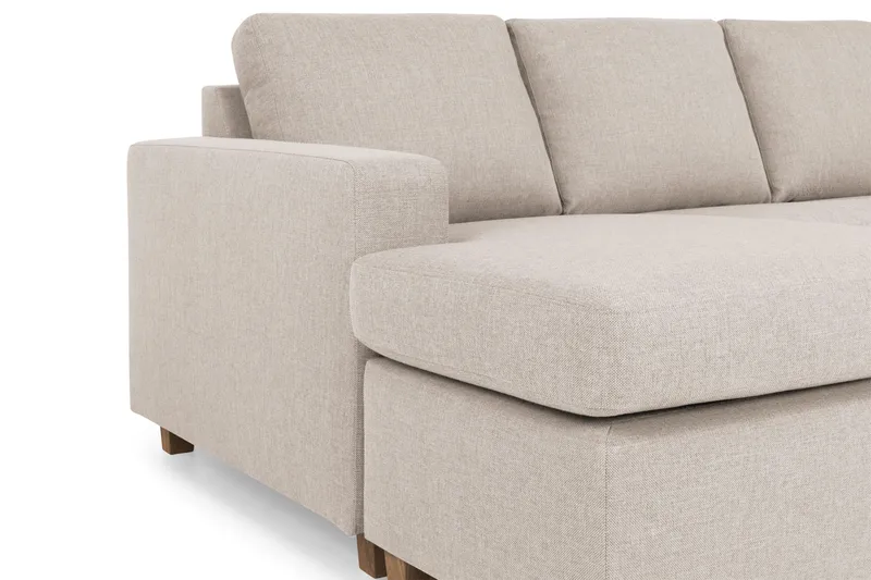 Crazy 4-personers Højrevendt U-formet Small Sofa med Chaiselong i Stof - Beige - Møbler - Sofaer - U Sofa