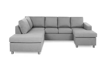 Crazy 4-personers Venstrevendt U-formet Large Sofa med Chaiselong i Stof