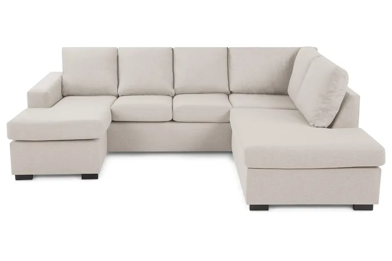 Crazy 4-personers Højrevendt U-formet Small Sofa med Chaiselong i Stof - Beige - Møbler - Sofaer - U Sofa