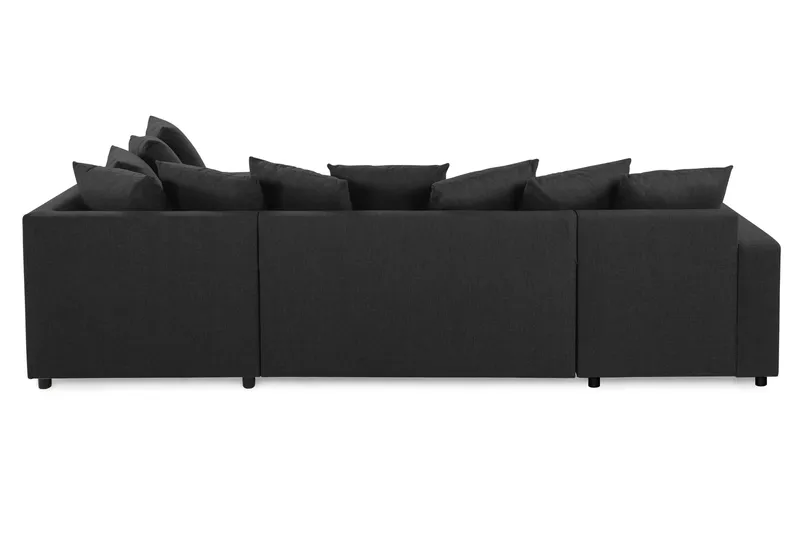 Crazy 4-personers Højrevendt U-formet Large Sofa med Divan og Chaiselong i Stof inkl. Kuvertpuder - Antracit - Møbler - Sofaer - U Sofa