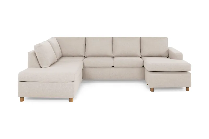 Crazy 4-personers Venstrevendt U-formet Large Sofa med Chaiselong i Stof - Beige - Møbler - Sofaer - U Sofa