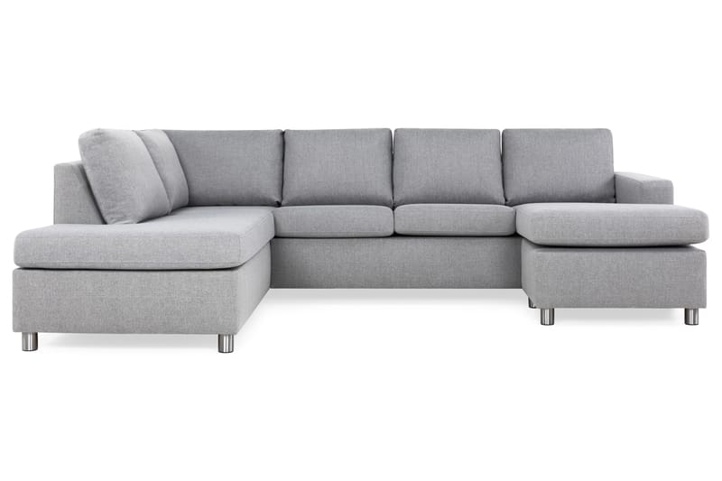 Crazy 4-personers Venstrevendt U-formet Large Sofa med Chaiselong i Stof - Grå - Møbler - Sofaer - U Sofa