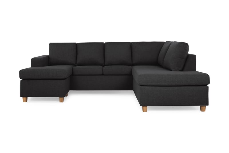 Crazy 4-personers Højrevendt U-formet Large Sofa med Chaiselong i Stof - Antracit - Møbler - Sofaer - U Sofa