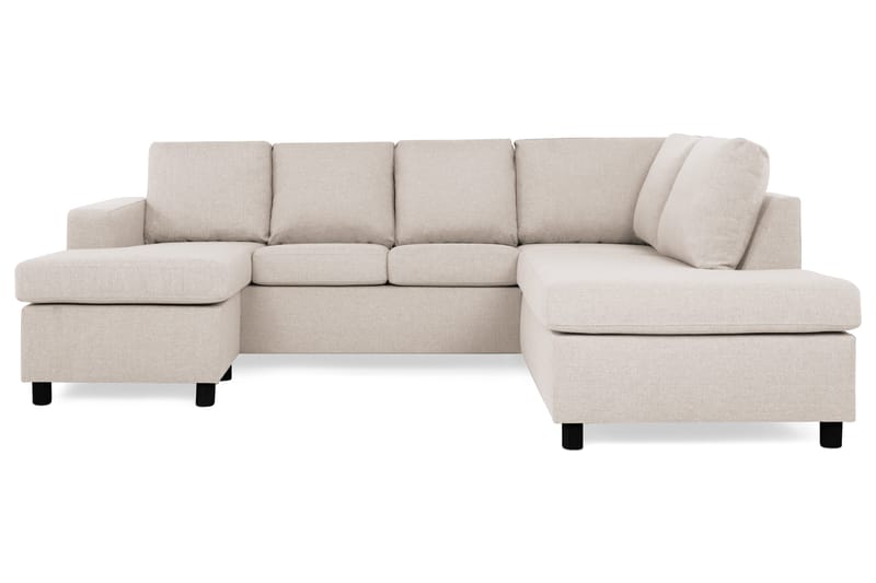 Crazy 4-personers Højrevendt U-formet Small Sofa med Chaiselong i Stof - Beige - Møbler - Sofaer - U Sofa