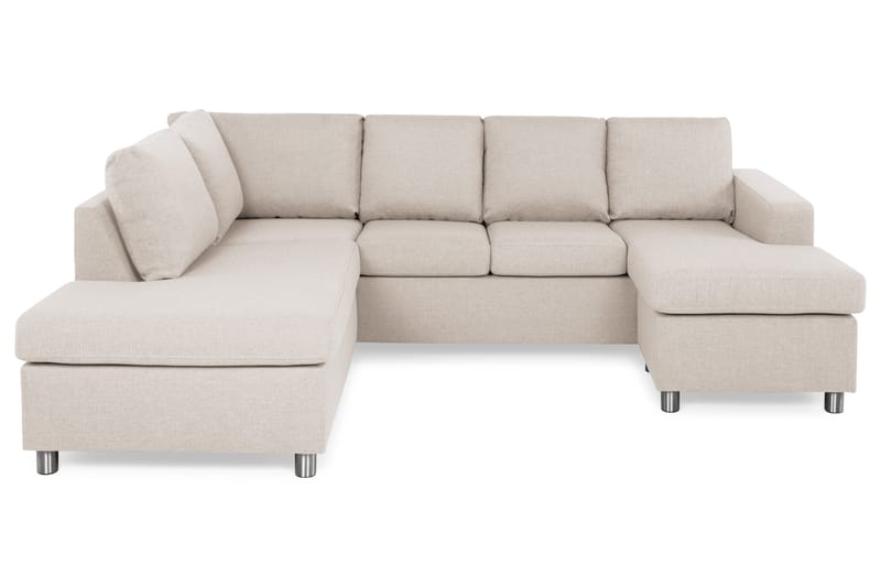 Crazy 4-personers Venstrevendt U-formet Large Sofa med Chaiselong i Stof - Beige - Møbler - Sofaer - U Sofa