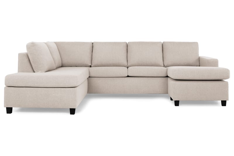 Crazy 4-personers Venstrevendt U-formet Large Sofa med Chaiselong i Stof - Beige - Møbler - Sofaer - U Sofa