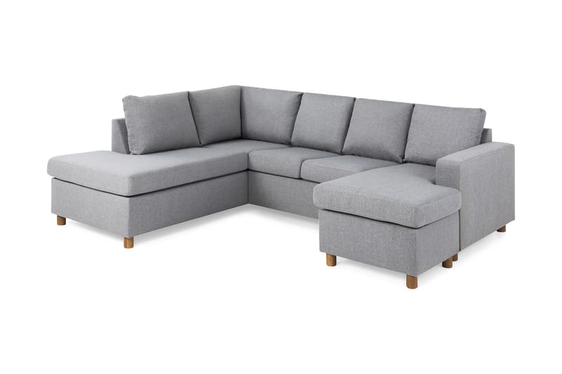 Crazy 4-personers Venstrevendt U-formet Large Sofa med Chaiselong i Stof - Grå - Møbler - Sofaer - U Sofa